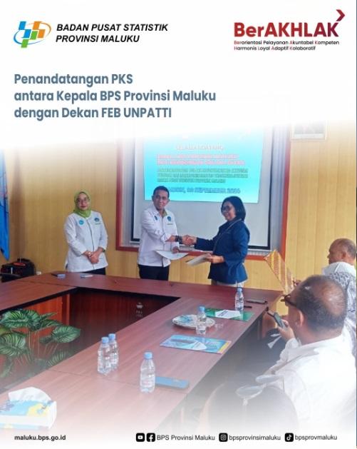 Penandatanganan PKS antara BPS Provinsi Maluku dan FEB UNPATTI