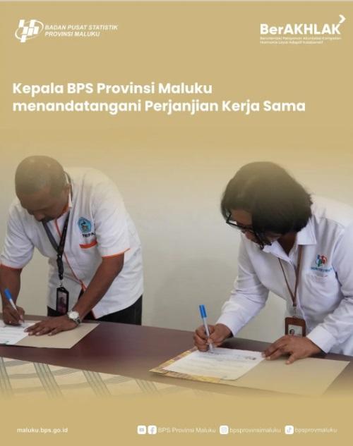 Kepala BPS Provinsi Maluku menandatangani Perjanjian Kerja Sama