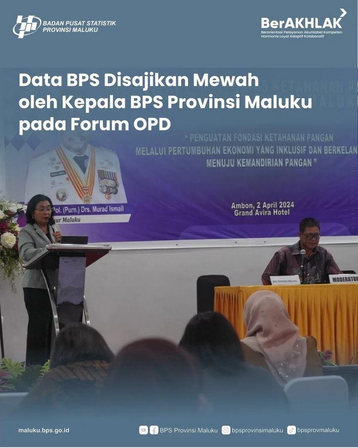 BPS Data Presented Luxuriously by the Head of BPS Maluku Province at the OPD Forum