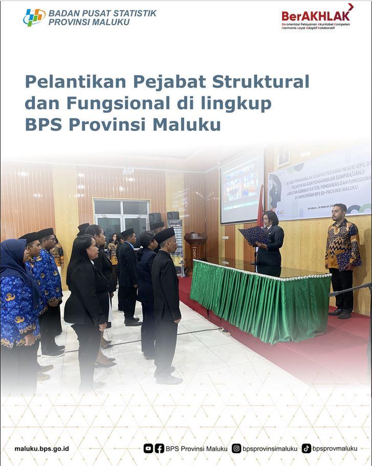 Pelantikan Pejabat Struktural dan Fungsional di lingkup BPS Provinsi Maluku